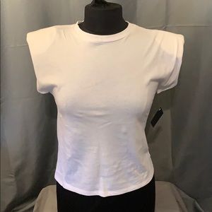 T-shirt with built in shoulder pads